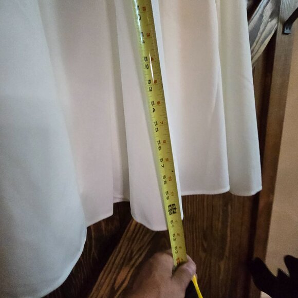 Lulus White Lace-Detail Sleeveless Sheath Wedding Dress XS Elegant Bridal Gown - Picture 4 of 12